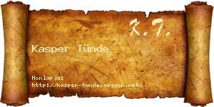 Kasper Tünde névjegykártya